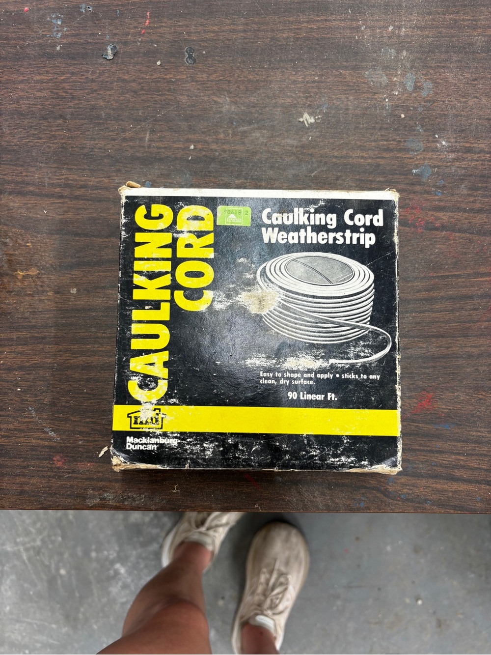 Caulking Cord Weatherstrip - Black & Yellow Packaging